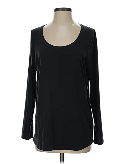 Pre-owned Athleta 3/4 Sleeve T-shirt In Black