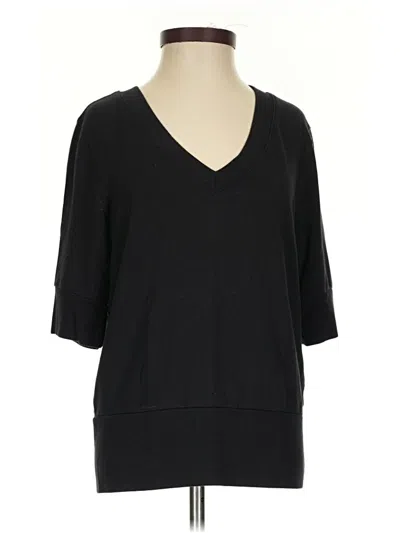 Pre-owned Athleta 3/4 Sleeve T-shirt In Black