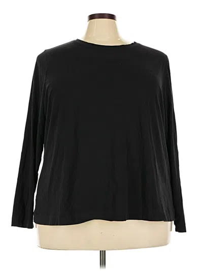 Pre-owned Athleta 3/4 Sleeve T-shirt In Black