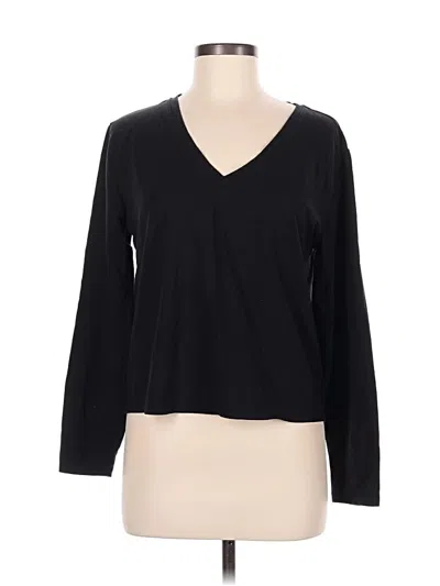 Pre-owned Athleta 3/4 Sleeve T-shirt In Black