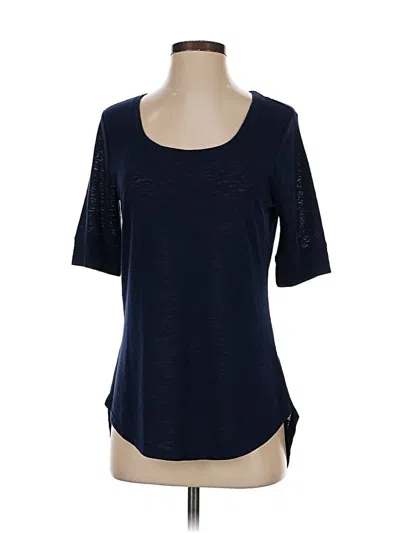 Pre-owned Athleta 3/4 Sleeve T-shirt In Blue
