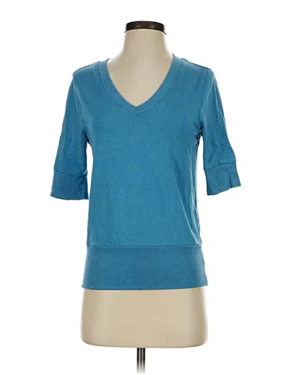 Pre-owned Athleta 3/4 Sleeve T-shirt In Blue