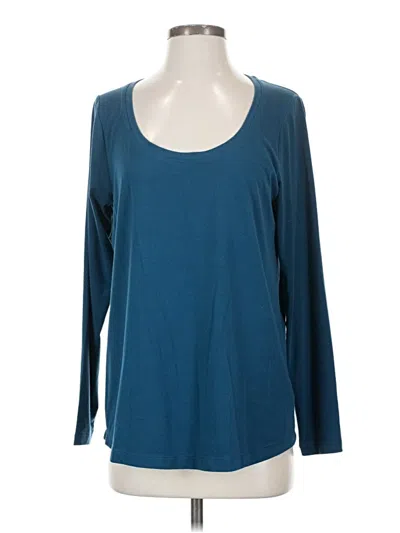 Pre-owned Athleta 3/4 Sleeve T-shirt In Blue