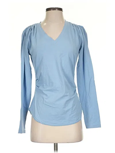 Pre-owned Athleta 3/4 Sleeve T-shirt In Blue