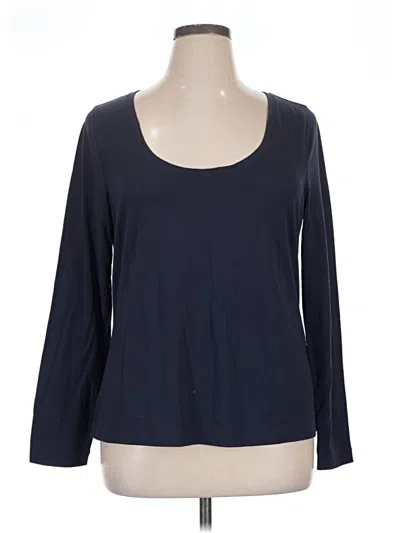 Pre-owned Athleta 3/4 Sleeve T-shirt In Blue