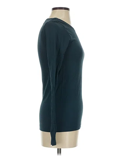 Pre-owned Athleta 3/4 Sleeve T-shirt In Blue