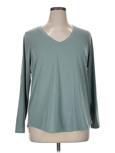 Pre-owned Athleta 3/4 Sleeve T-shirt In Blue