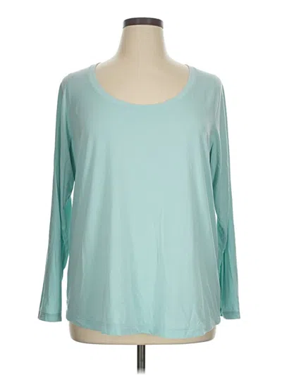 Pre-owned Athleta 3/4 Sleeve T-shirt In Blue