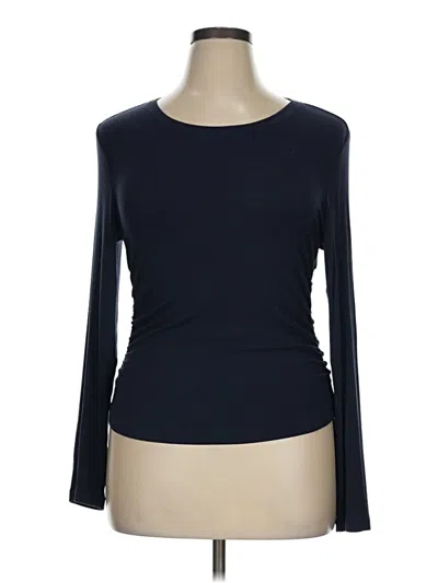 Pre-owned Athleta 3/4 Sleeve T-shirt In Blue