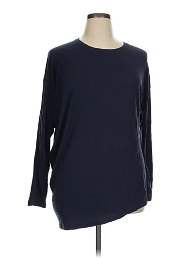 Pre-owned Athleta 3/4 Sleeve T-shirt In Blue