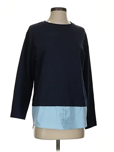 Pre-owned Athleta 3/4 Sleeve T-shirt In Blue