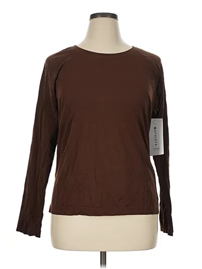 Athleta 3/4 Sleeve T-shirt In Brown