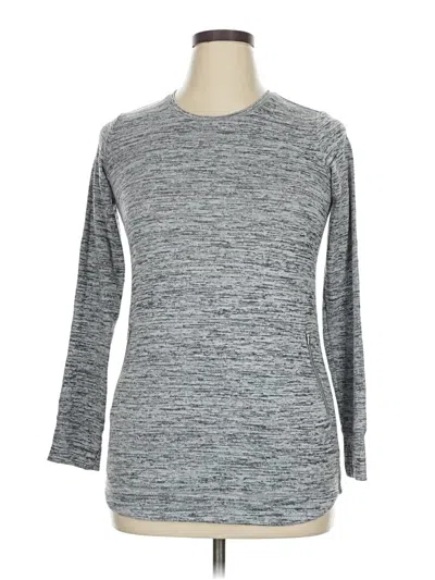 Pre-owned Athleta 3/4 Sleeve T-shirt In Gray