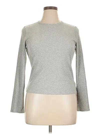 Pre-owned Athleta 3/4 Sleeve T-shirt In Gray