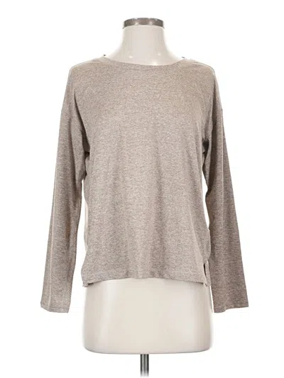 Pre-owned Athleta 3/4 Sleeve T-shirt In Gray