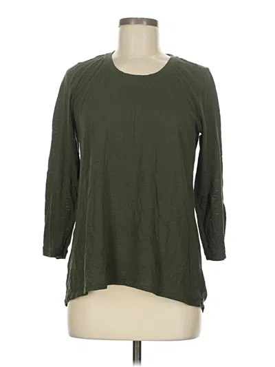 Pre-owned Athleta 3/4 Sleeve T-shirt In Green