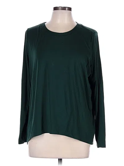 Pre-owned Athleta 3/4 Sleeve T-shirt In Green
