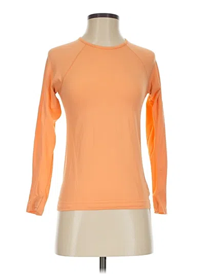 Pre-owned Athleta 3/4 Sleeve T-shirt In Orange
