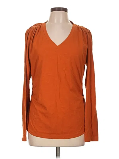 Pre-owned Athleta 3/4 Sleeve T-shirt In Orange