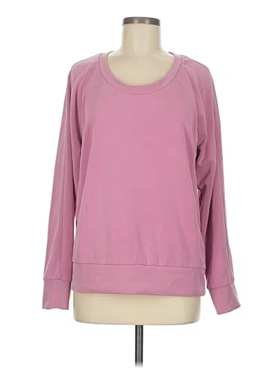 Pre-owned Athleta 3/4 Sleeve T-shirt In Pink