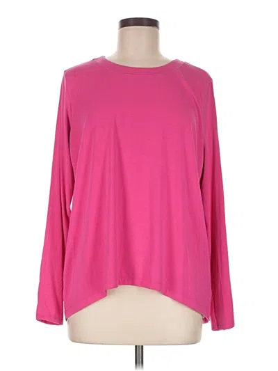 Pre-owned Athleta 3/4 Sleeve T-shirt In Pink