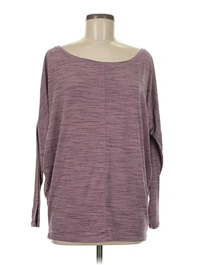 Pre-owned Athleta 3/4 Sleeve T-shirt In Purple