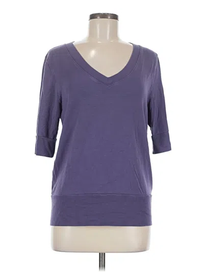 Pre-owned Athleta 3/4 Sleeve T-shirt In Purple