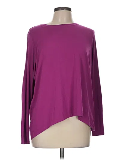 Pre-owned Athleta 3/4 Sleeve T-shirt In Purple