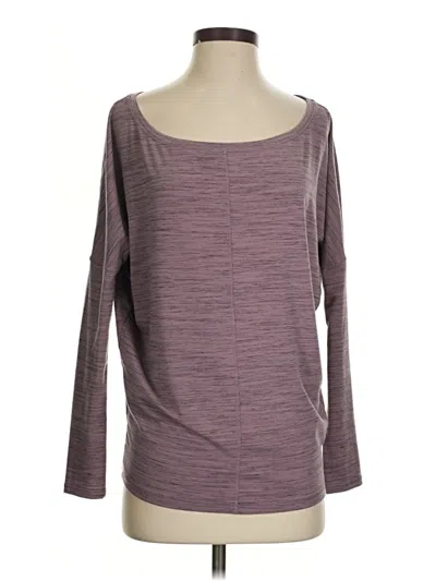 Pre-owned Athleta 3/4 Sleeve T-shirt In Purple