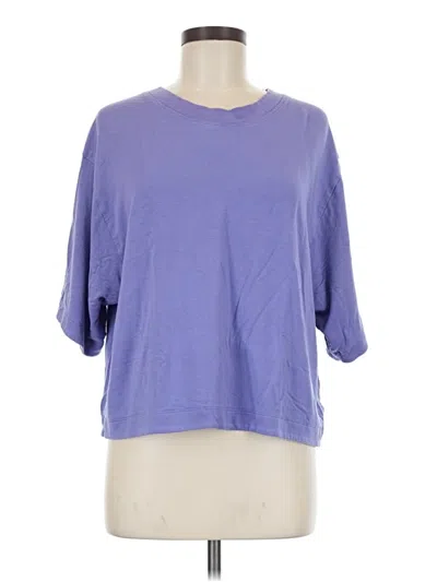 Pre-owned Athleta 3/4 Sleeve T-shirt In Purple