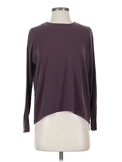 Pre-owned Athleta 3/4 Sleeve T-shirt In Purple