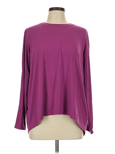 Pre-owned Athleta 3/4 Sleeve T-shirt In Purple
