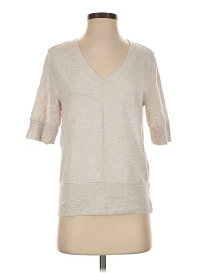 Pre-owned Athleta 3/4 Sleeve T-shirt In Tan