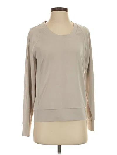 Pre-owned Athleta 3/4 Sleeve T-shirt In Tan