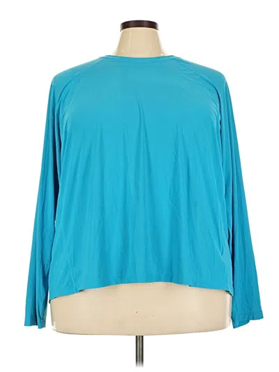 Pre-owned Athleta 3/4 Sleeve T-shirt In Teal