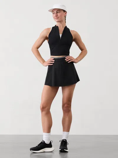 Athleta Ace Advantage High Rise Tipped 13 1/2” Skort In Black/white
