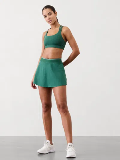 Athleta Ace Advantage High Rise Tipped 13 1/2” Skort In Trillium/bright White