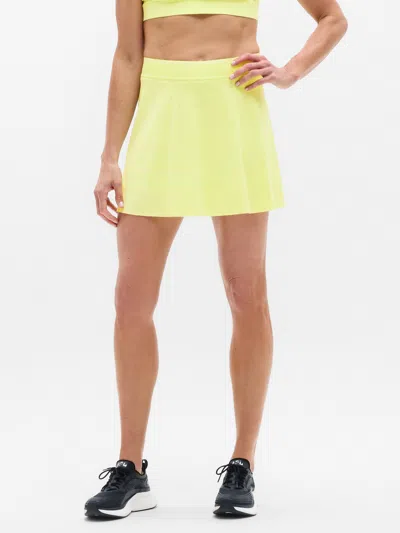 Athleta Ace A-line Tipped 15.5" Skort In Yellow