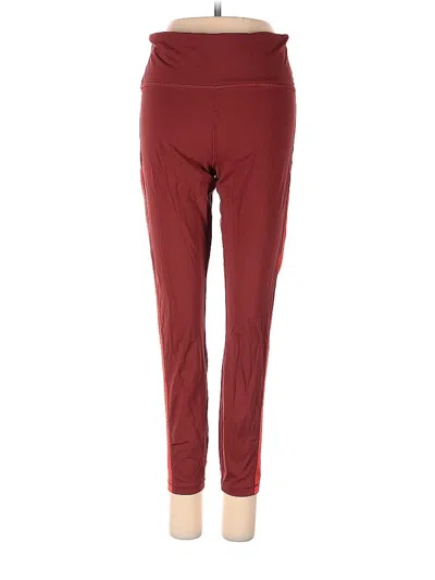 Pre-owned Athleta Active Pants In Burgundy