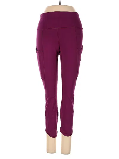 Pre-owned Athleta Active Pants In Burgundy