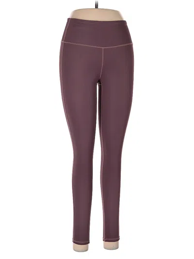 Pre-owned Athleta Active Pants In Burgundy