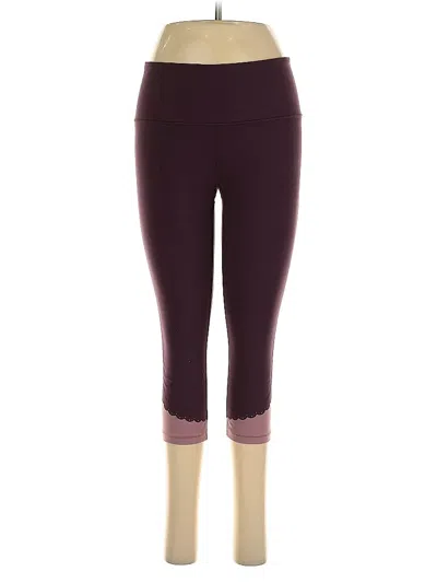 Pre-owned Athleta Active Pants In Burgundy