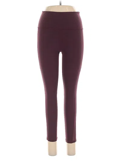 Pre-owned Athleta Active Pants In Burgundy