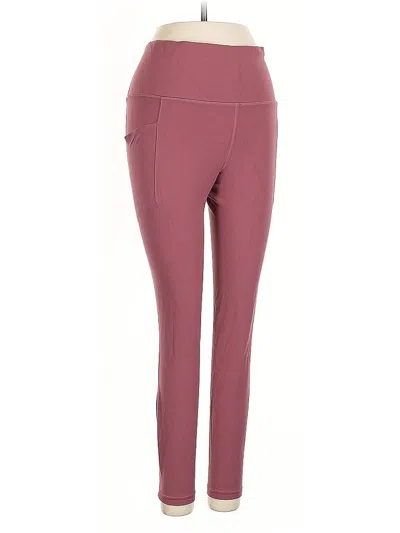 Pre-owned Athleta Active Pants In Burgundy