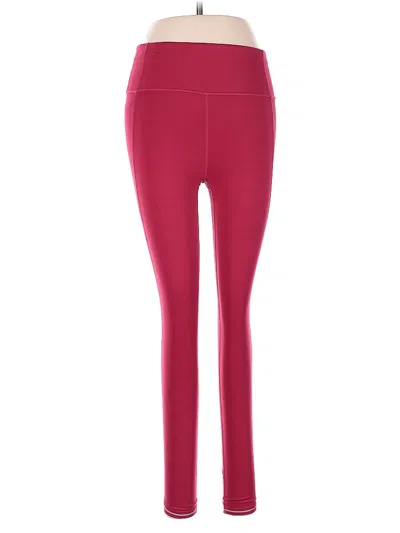 Pre-owned Athleta Active Pants In Burgundy