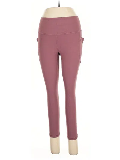 Pre-owned Athleta Active Pants In Burgundy