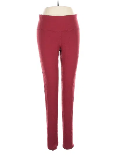 Pre-owned Athleta Active Pants In Burgundy