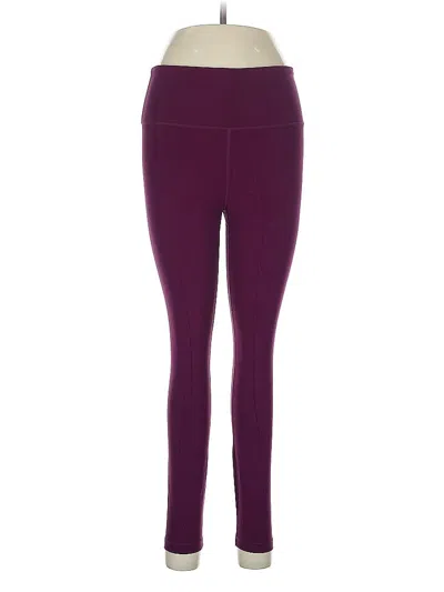 Pre-owned Athleta Active Pants In Burgundy