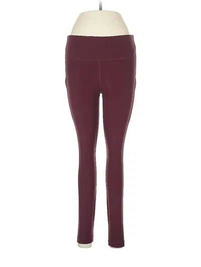 Pre-owned Athleta Active Pants In Burgundy