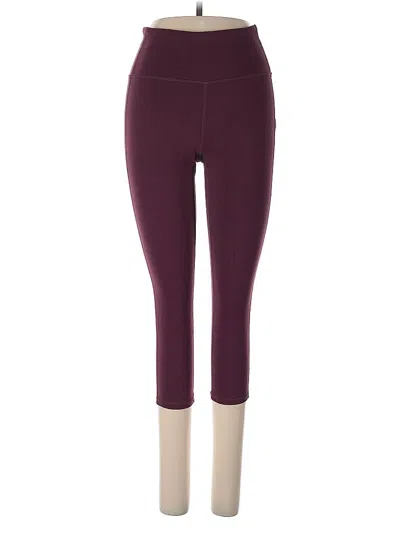 Pre-owned Athleta Active Pants In Burgundy